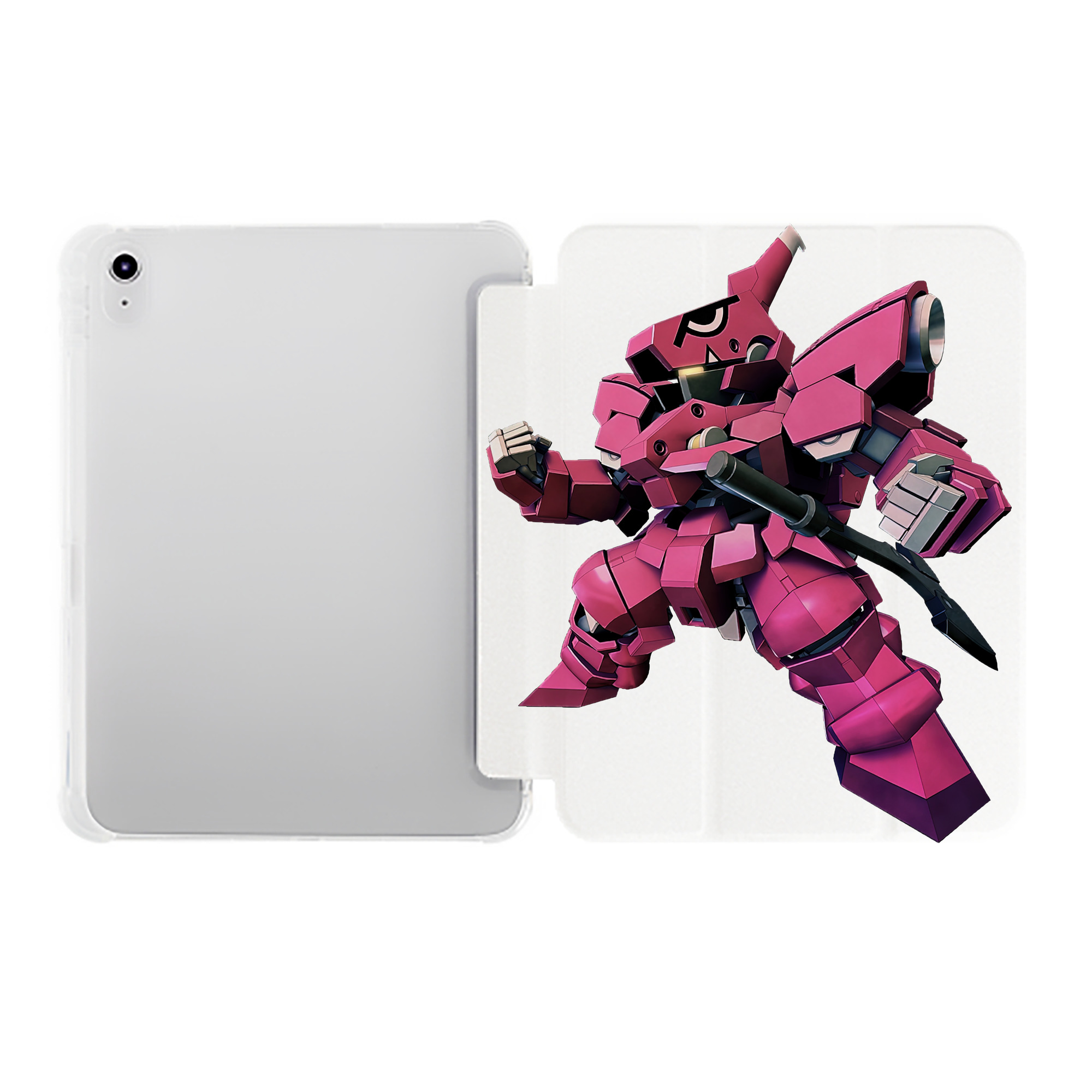 （画像用） 機動戦士ガンダム Mobile Suit Gundam IPad ケース ペン収納付き 三つ折りスタンド PUレザー×シリコン 対応機種9.5/10.5/10.9インチ